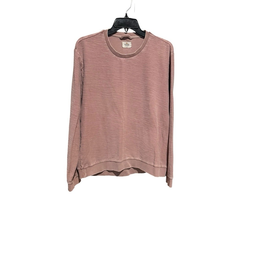 Marine Layer Sweatshirt Womens XL Pullover Pink Lightweight Fleece Casual #B7-6